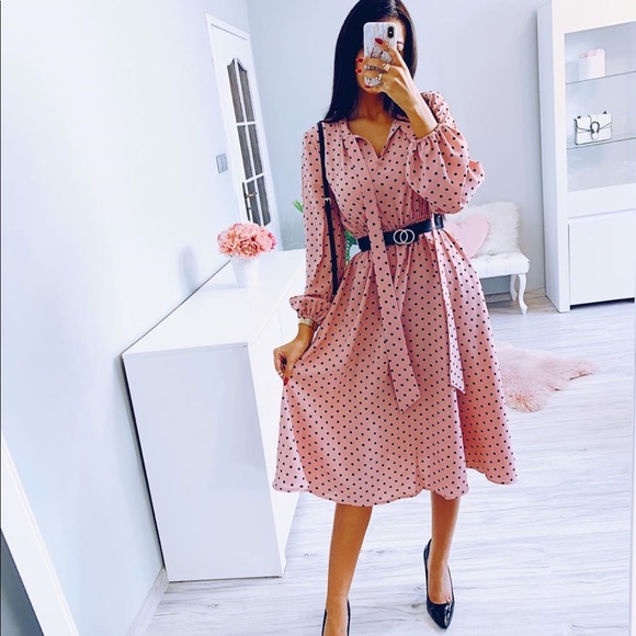 Sara Midi Polka Dot Dress - Picture 4 of 8